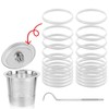 20 Pcs Silicone Gaskets with Circle Crochet for Keurig Stainless