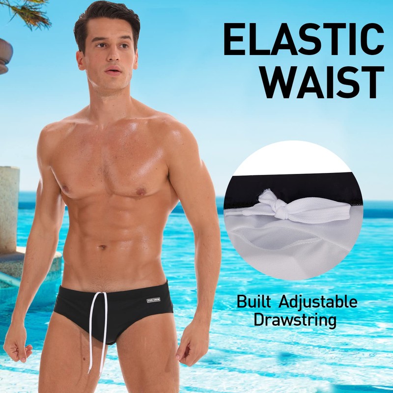 Arcweg Men's Swimming Trunks Short Tight Boys Swimming Trunks Removable