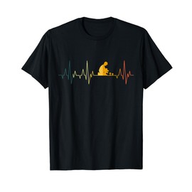 Mushroom Collector Heartbeat Retro Mushrooms Collecting ECG Sponge T-Shirt