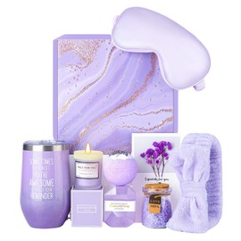 Purple gifts for Women, Lavender Gift Basket Set,Gift Box For Her,Friend Birthday Gifts For Women, Christmas, Mothers Day Gifts