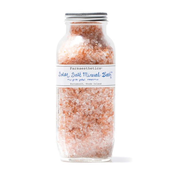 Farmaesthetics Pink Petal Roses Solar Salt Mineral Bath 16 oz