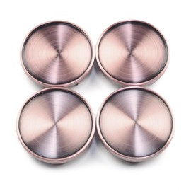 RTrhinoTuning 4 PCS Wheel Center Caps Compatible with 1 Series 2 Series 3 Series 4 Series 5 Series 6 Series 7 Series Rims (Red Copper, OD: 54 mm / 2.13“ ID: 49 mm / 1.93”)