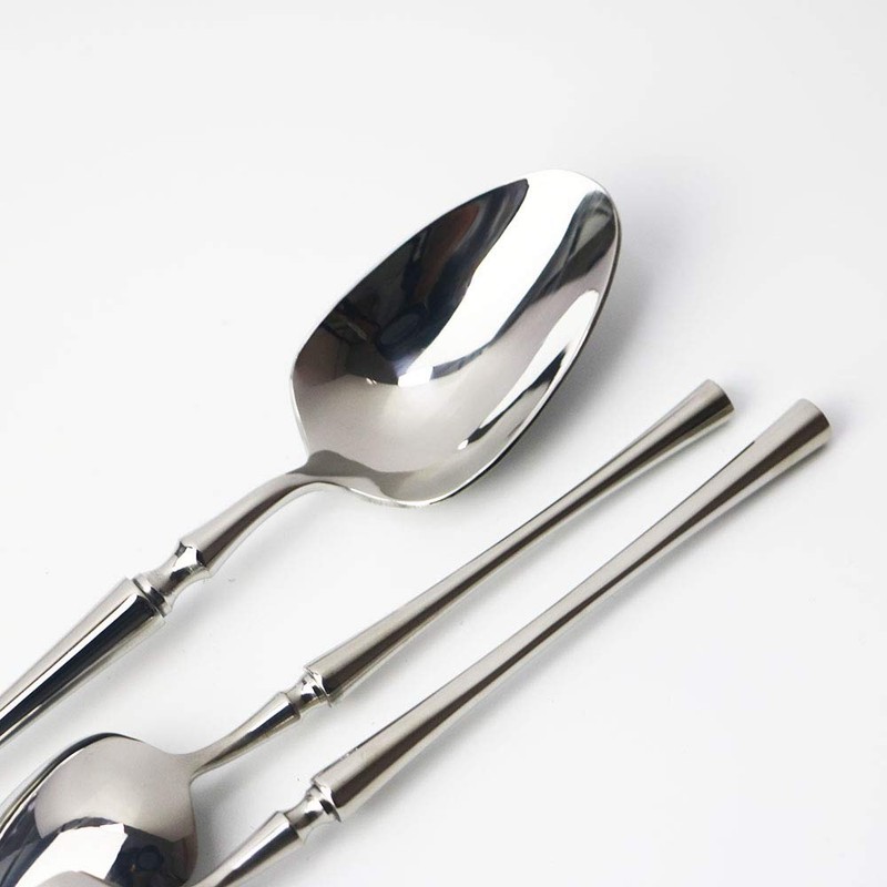 JASHII 20-piece 18/10 Stainless Steel Silver Flatware/Cutlery/Tableware Set Service for