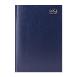 1ABOVE 2025 Premium Quality A4 Day to Page Appointment Diary |Hardback Casebound DAP Year Planner for Appointments- for Home and Office Use(BLUE)