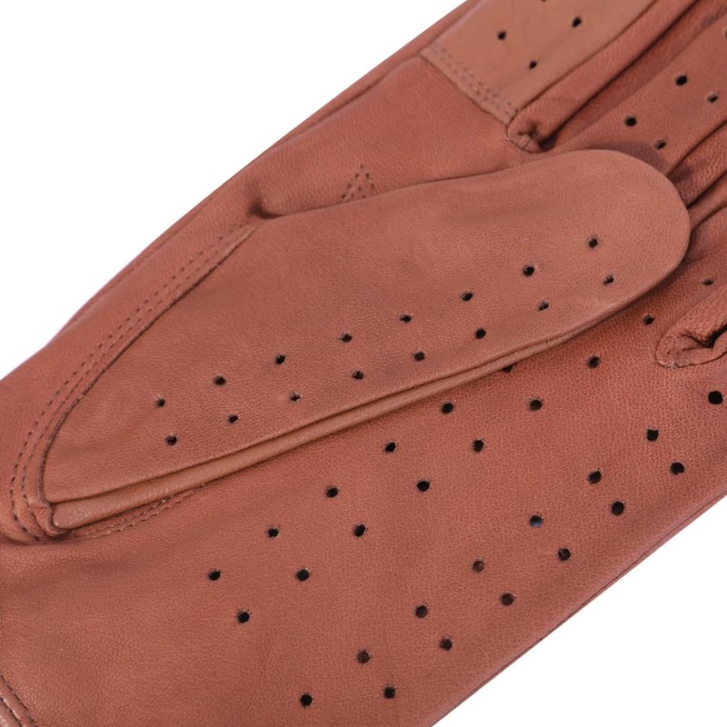 Meetoget Men's Leather Driving Gloves Unlined Goatskin Auto Driving Gloves