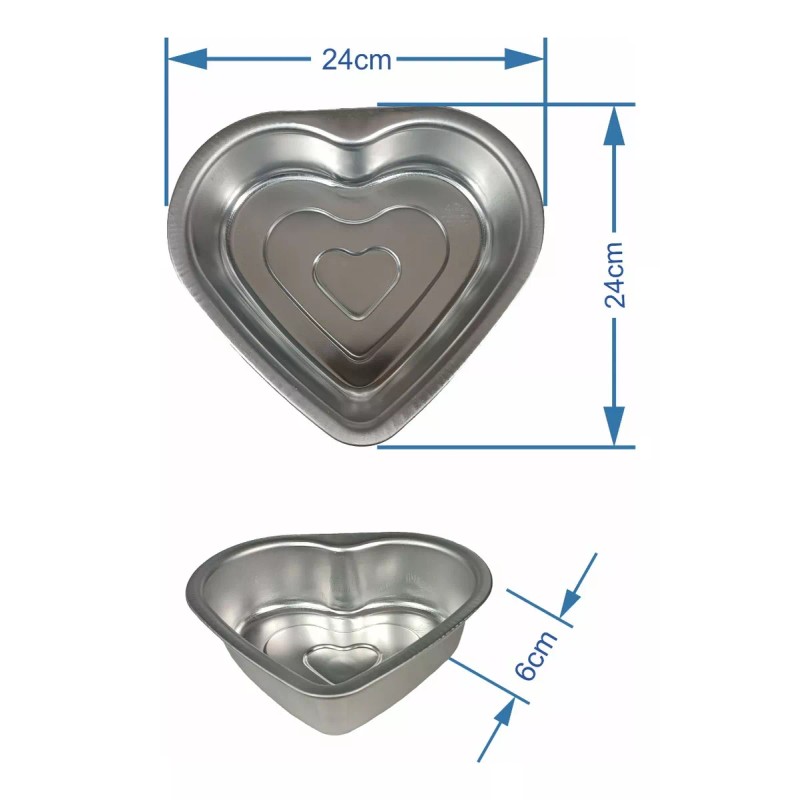 Odisea 2 Moldes De Aluminio Para Pastel O Gelatina Corazón