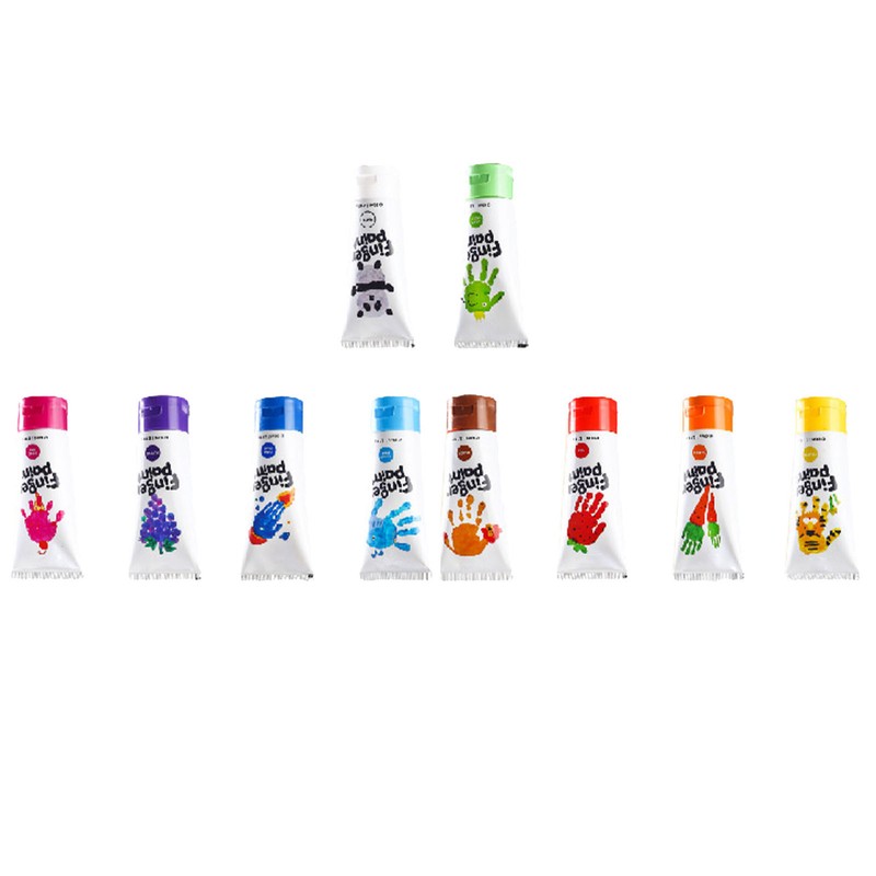 60ml Safe Finger Paints Bright Colors Washable Art Painting Supplies