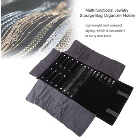 Ejoyous Rollo de Almacenamiento de Organizador de Joyas, Bolsa de Joyería de Viaje Multi Funcional para Aretes, Collares, Anillos, Portátiles y Livianos