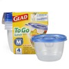 Glad GladWare To Go Lunch Food Storage Containers with Lids,