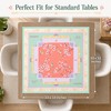 Gueiddi Premium Pink Floral Mahjong Mat 33"x33" , Smooth Glide