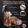Joyoldelf Cigar Torch Lighter Quad Flame - Refillable Jet Butane