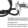 Loop Cable, Steel Cable with Eyelets, 2 Metres Long, 4