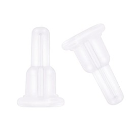 Silicone Earring Backs, Full Cover, 20PCS Clear Earring Backs Replacements, Hypoallergenic Earring Stoppers, Soft Ear Backings for Studs Hook Earrings