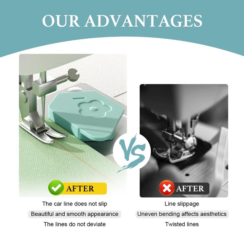 4Pcs Magnetic Seam Guide for Sewing Machine, Magnetic Sewing Guide