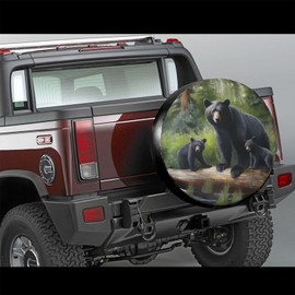 Rv Spare Tire Covers for Rv Trailers Wheel Protectors Tyre Covers Weatherproof and Dustproof Wheel Covers Universal Fit for Trailer Rv SUV Truck Travel Trailers Camper 16" - Bears