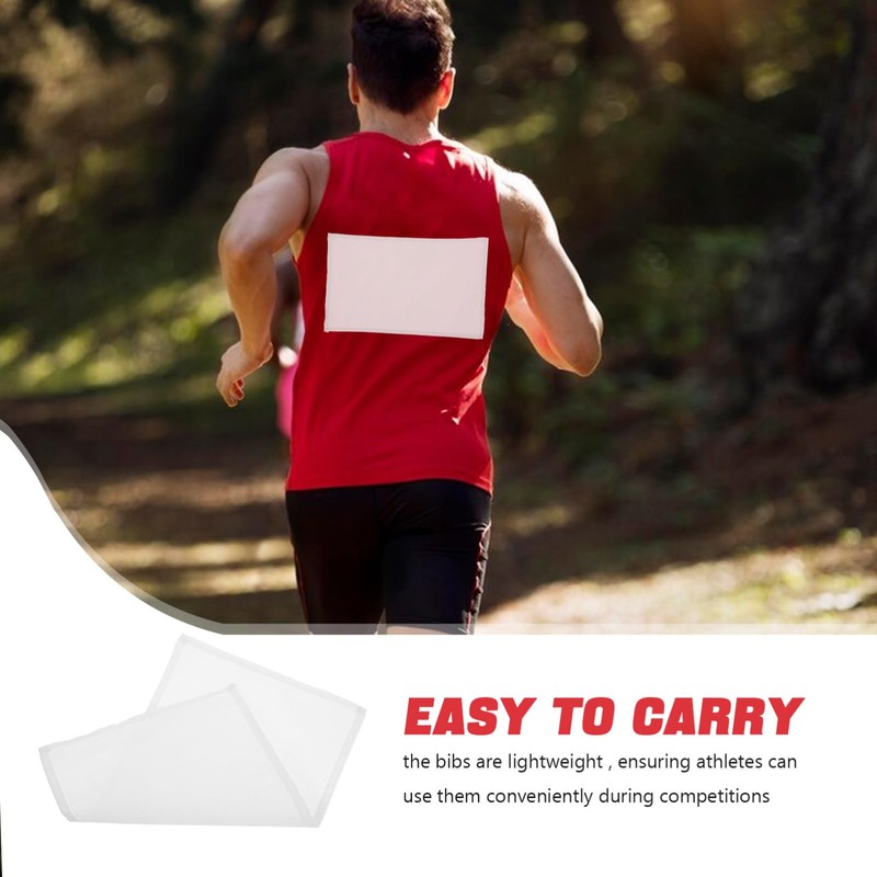 KICHOUSE Running Bibs Set 10pcs Blank Number Bibs Waterproof for