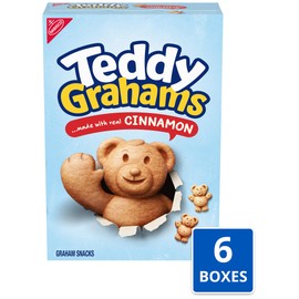 TEDDY GRAHAMS Cinnamon Graham Snacks, Bulk Kids Snacks, 6 - 10 oz Boxes