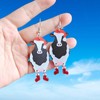 Pingyongchang Funny Cute Christmas Animal Boots Acrylic Earrings for Women