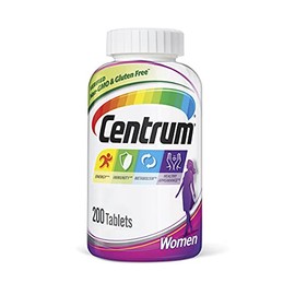 Centrum Multivitamin Tablet for Women, Multivitamin/Multimineral Supplement with Iron, Vitamins D3, B and Antioxidants - 200 Count