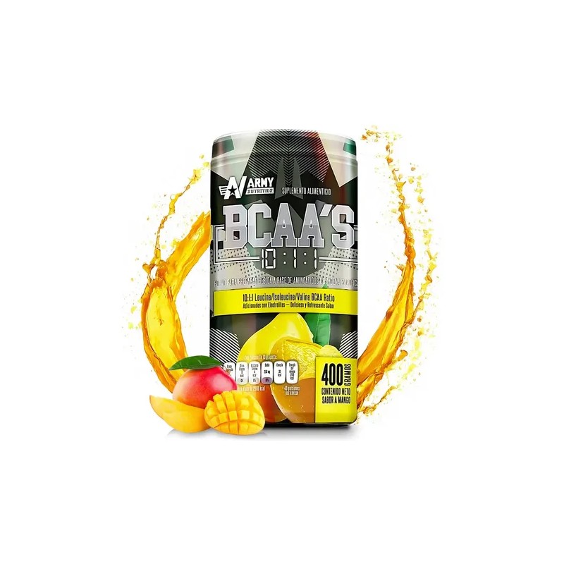 Aminoácidos BCAA 1011 Army Nutrition de Mango en Polvo 400