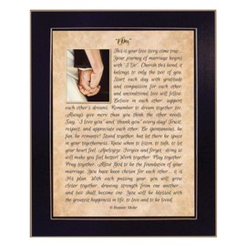 Trendy Decor 4U COW296A-712 Our Journey Begins: I Do Wall Art By Bonnie Mohr - Inspirational Typography Love & Romance 14" H x 10" W