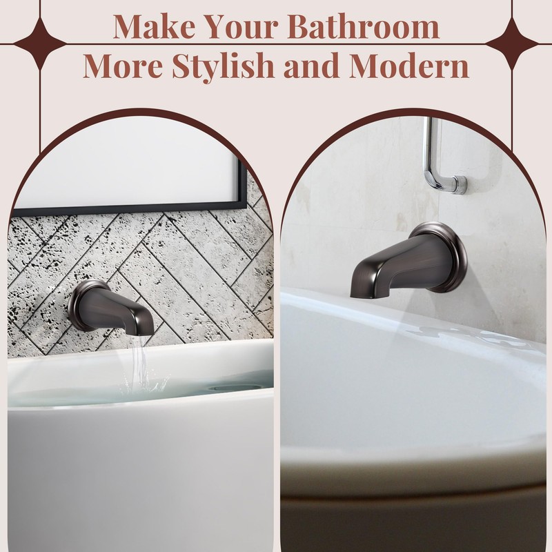 Dreyoo Tub Spout (Universal Fits 1/2" Copper Pipe, 1/2" IPS