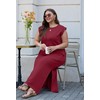 OLRIK Plus Size Maxi Dress Summer 2025 Round Neck Casual