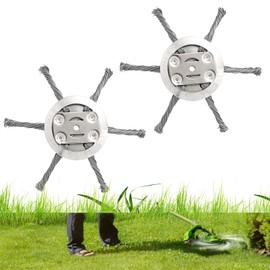 Weed Eater Blades String Trimmer Replacement Head 2025 New Universal Steel Wire Grass Trimmer,6 Size Universal Trimmer Head Blade & Adapter