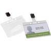 Q-Connect Rigid Credit Card Sized Name Badge Holder and Clip