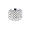 Living District Tully 3-Light Mid-Century Metal Flush Mount in Chrome