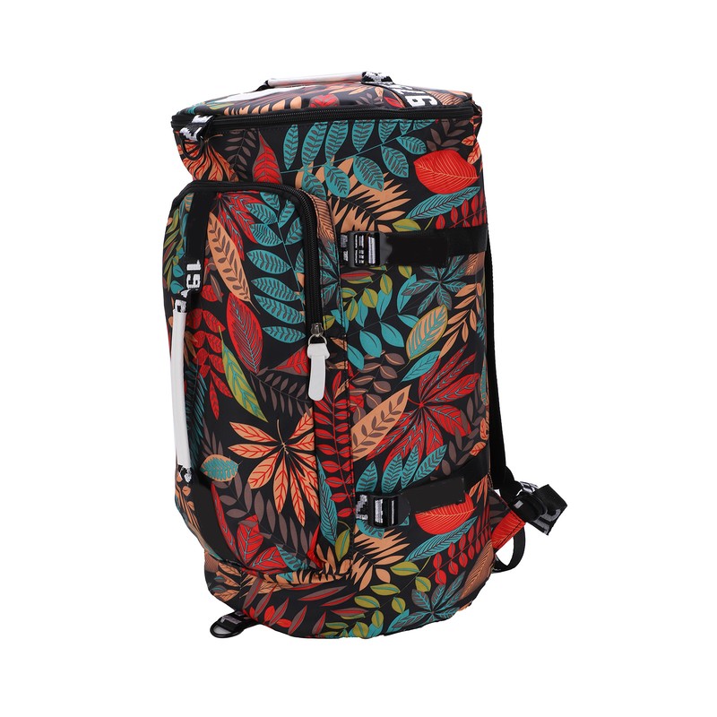 Printed Backpack Polyester Large Capacity Multifunctional Outdoor Leisure Travel BagRed