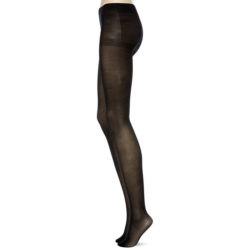 Gunze SABRINA Women's Tights, Beautiful Sheer, Deep Black, Anti-pilling, 30