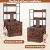 Epetlover Cat Litter Box Enclosure with 2 Storage Shelves Litter