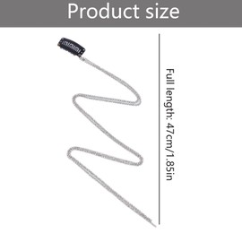 QIUMING 4 Pieces Rhinestone Hair Chains for Women Tassel Hair Clips Chains Silver Crystal Tassel Hair Clip Chain Glitter Strands Hair for Daily Use of Girls (Silver)