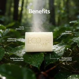 Ecotrail Jabón natural en barra natural, jabón orgánico en barra de jabón orgánico para mujeres, acondicionador, cuidado respetuoso con el medio ambie