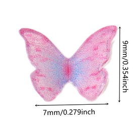 JLEivvi 50 Pcs Mini Butterflies for Crafts, Resin Colorful Mini Charms for Nail Art Decoration & DIY Crafting Design, Tiny Miniature Things for Landscaping Decoration User