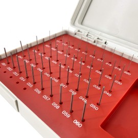 TEXALAN(R) Plus Pin Gage Set with Storage Case Steel for Measuring Holes 50pcs 0.011"-0.060" M0
