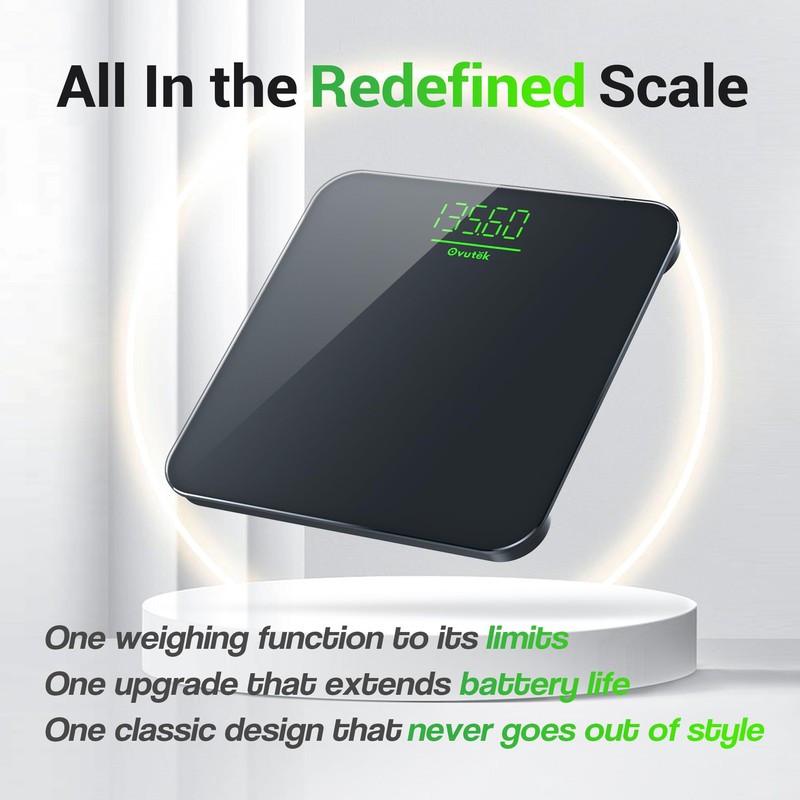 Ovutek Bathroom Scale for Body Weight, Highly Accurate Digital Weighing
