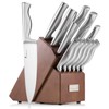 Kangdelun 15 PCS Kitchen Knife Set with Non-Slip Handle, Ultra