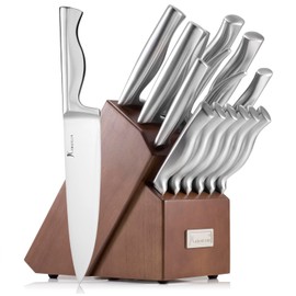 Kangdelun 15 PCS Kitchen Knife Set with Non-Slip Handle, Ultra Sharp High Carbon Stainless Steel