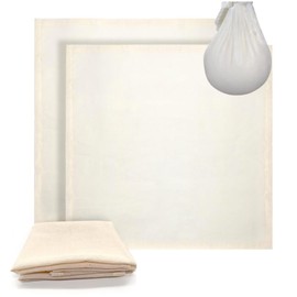 Cheesecloth 2 PCS Cheese Cloths for Straining Reusable Washable Density 100 Grade 50x50cm Cheesecloth Unbleached Cotton Cloth Straining Cloth for Jams Homemade Cheese Yogurt Juice (2, 50X50cm)