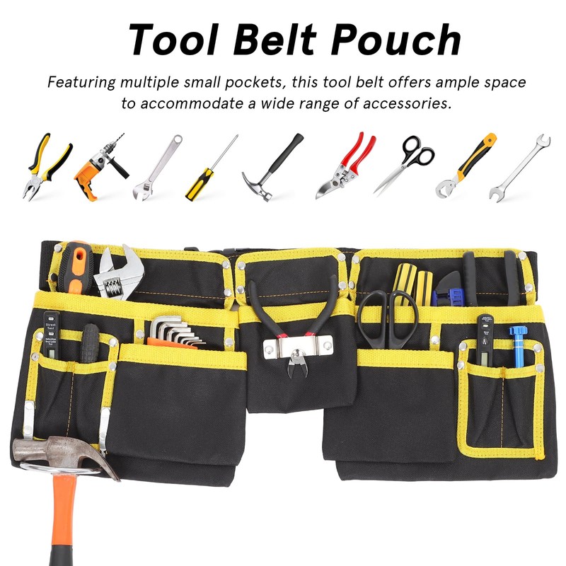 UKCOCO Tool Belt for Men: 12 Pocket Tool Belt Pouch