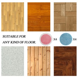 Almohadillas de fregona eléctrica, paquete de 8 mopas eléctricas para limpieza de suelos, almohadillas de repuesto de 7.3 pulgadas (7.3 pulgadas-8 unidades)