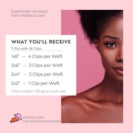 SIYUSI Kinky Curly Clip In Extensions, 3C 4A 100% Brazilian Remy Human Hair Clip Ins, Invisible & Scalp-Friendly, Light Auburn Ombre, 3.52oz, 7Pcs (12 Inch)