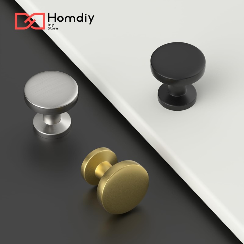 homdiy 10 Pack Kitchen Cabinet Knobs Black Knobs Drawer Zinc