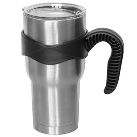 Colorful PoPo 30 oz Tumbler Handle - Available for 30oz Yeti Tumbler, OZARK TRAIL and more - BPA FREE (30 ounce, Black)