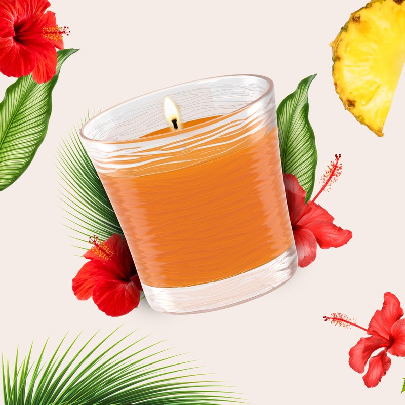 Glade 1-Wick Scented Candle Jar, Hawaiian Breeze, Air Freshener Infused