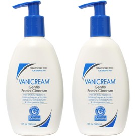 Vanicream Jior Vanicream Limpiador facial suave para piel sensible, 8 fl oz paquete de 2