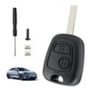 2 Button Car Key Shell Replacement for Peugeot 107 207