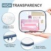 Hoolerry 4 Pcs Hard Clear Zipper Case Makeup Bags Plastic